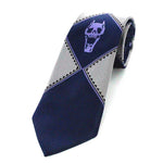 Cravate Kira gris bleu marine