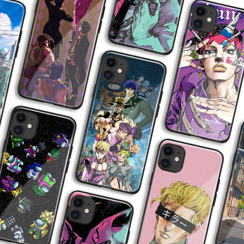 Coque iPhone Mini 13 JOJO Famille Joestar Verre Trempé