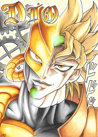 Poster JOJO DIO the world fanart Sturdy Art