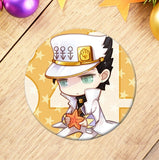 badge jojo jotaro blanc