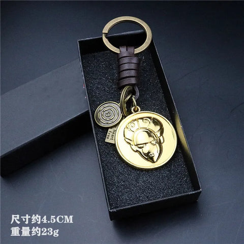 Porte-clés Gold Experience JoJo's Bizarre Adventure en cuir et métal doré