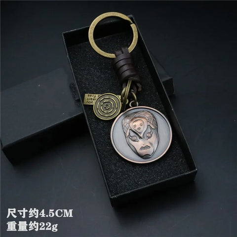 Porte-clés King Crimson JoJo's Bizarre Adventure en cuir et métal