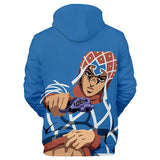 JoJo's Golden Wind Mista Sweat bleu