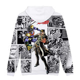 Sweat Capuche JoJo Bizarre noir blanc