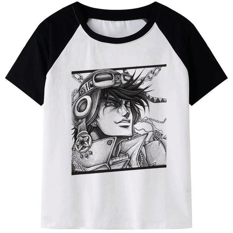 Tee Shirt JoJo Joseph Joestar noir blanc