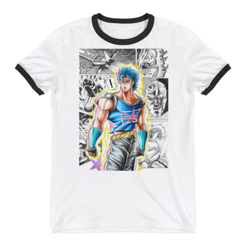 T-shirt JOJO Jonathan Joestar Fanart blanc