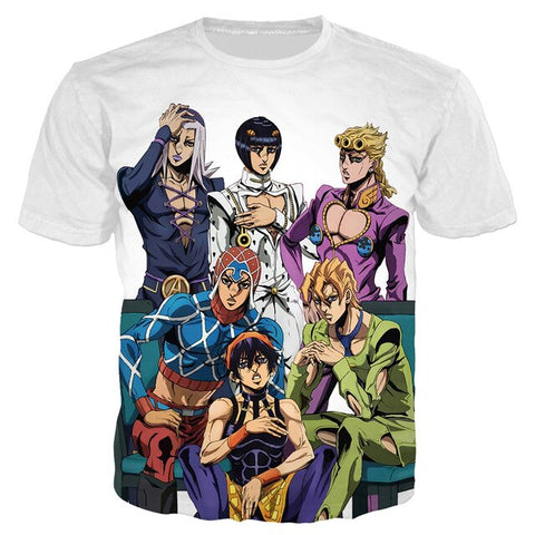 T-Shirt JOJO Golden Wind Blanc